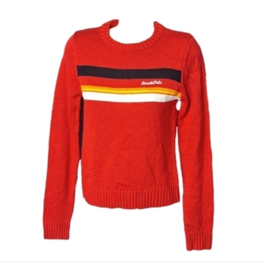 Southpole Long Sleeve Sweater Red Stripe